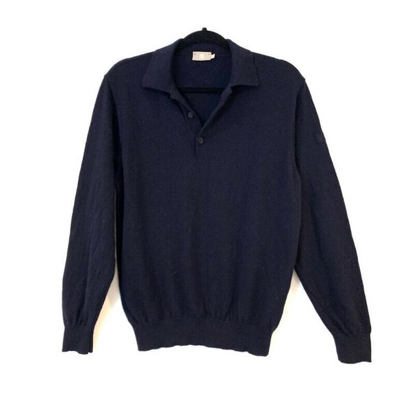 Marz M Superwash Merino Wool Polo Collar Sweater - Picture 2 of 8